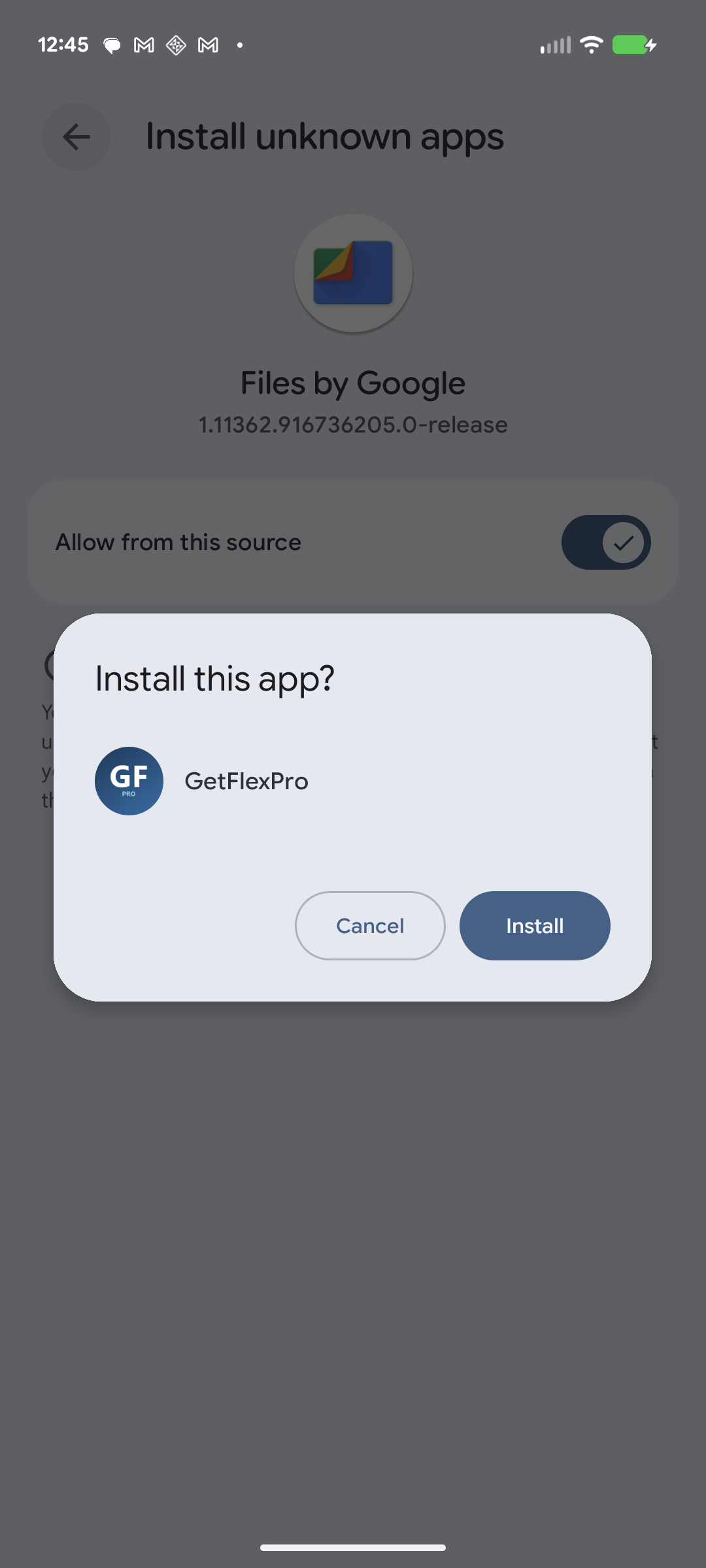 Confirm install